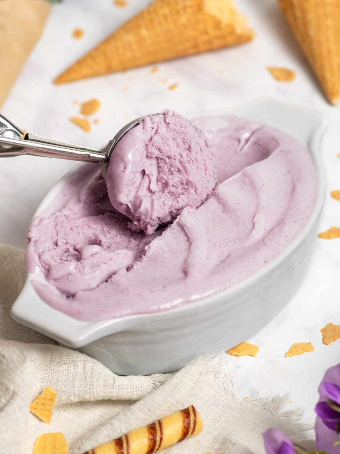 Taro Ice Cream Recipe with Real Taro and Coconut SugarYums