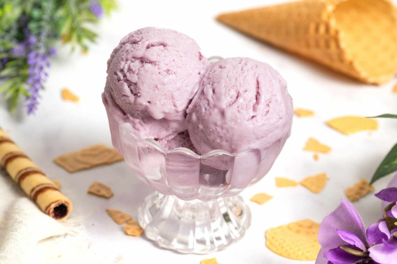 Taro Ice Cream Recipe with Real Taro and Coconut SugarYums