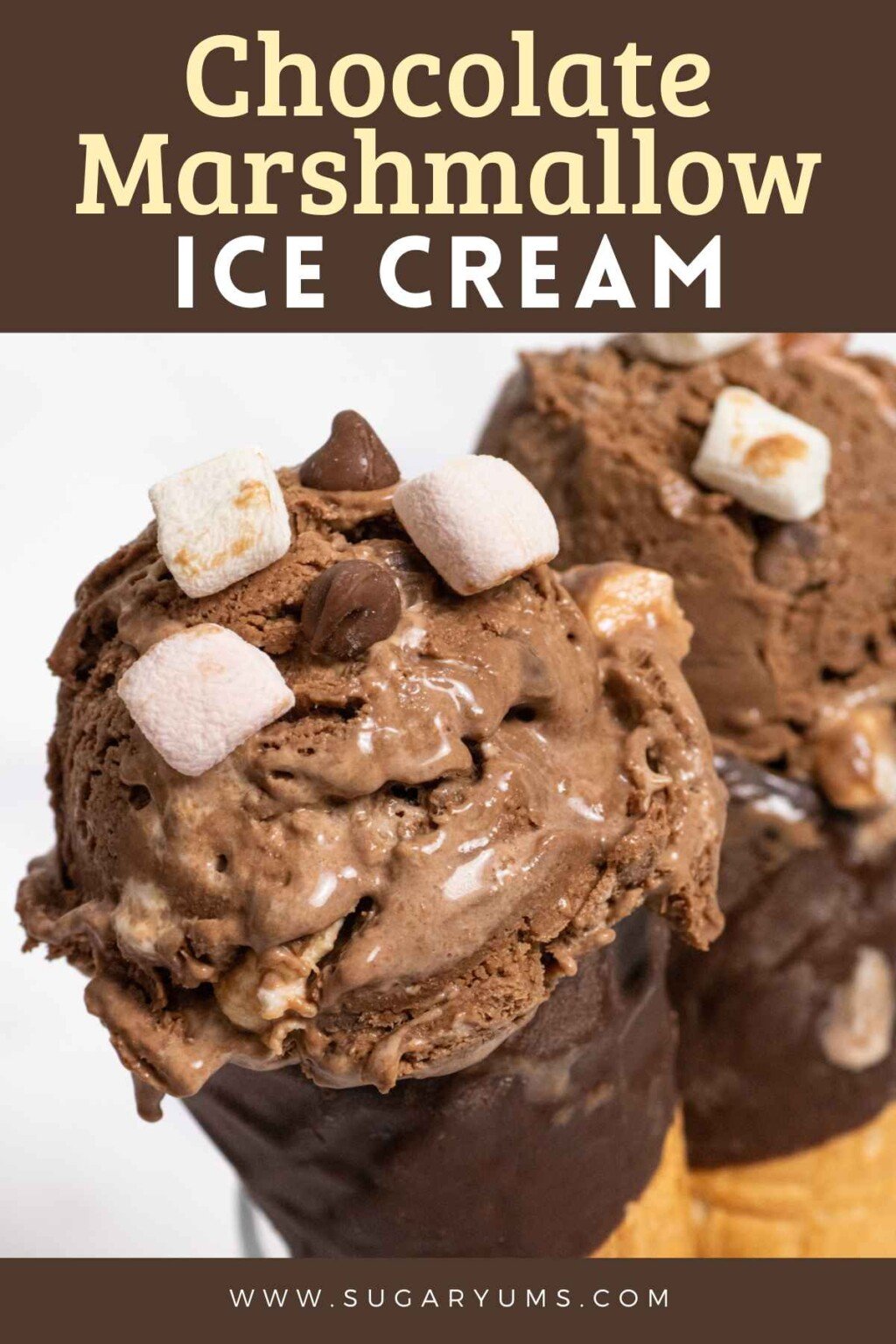 Decadent Chocolate Marshmallow Ice Cream Recipe SugarYums
