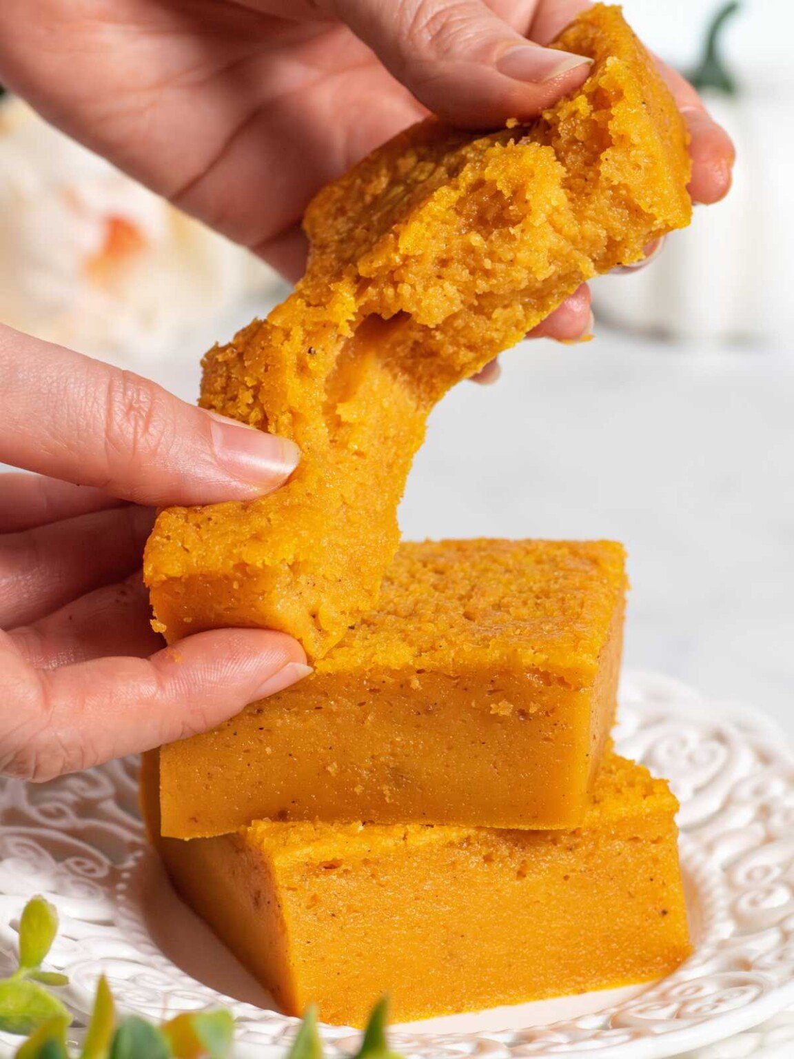 Easy Chewy Pumpkin Butter Mochi Cake Recipe SugarYums