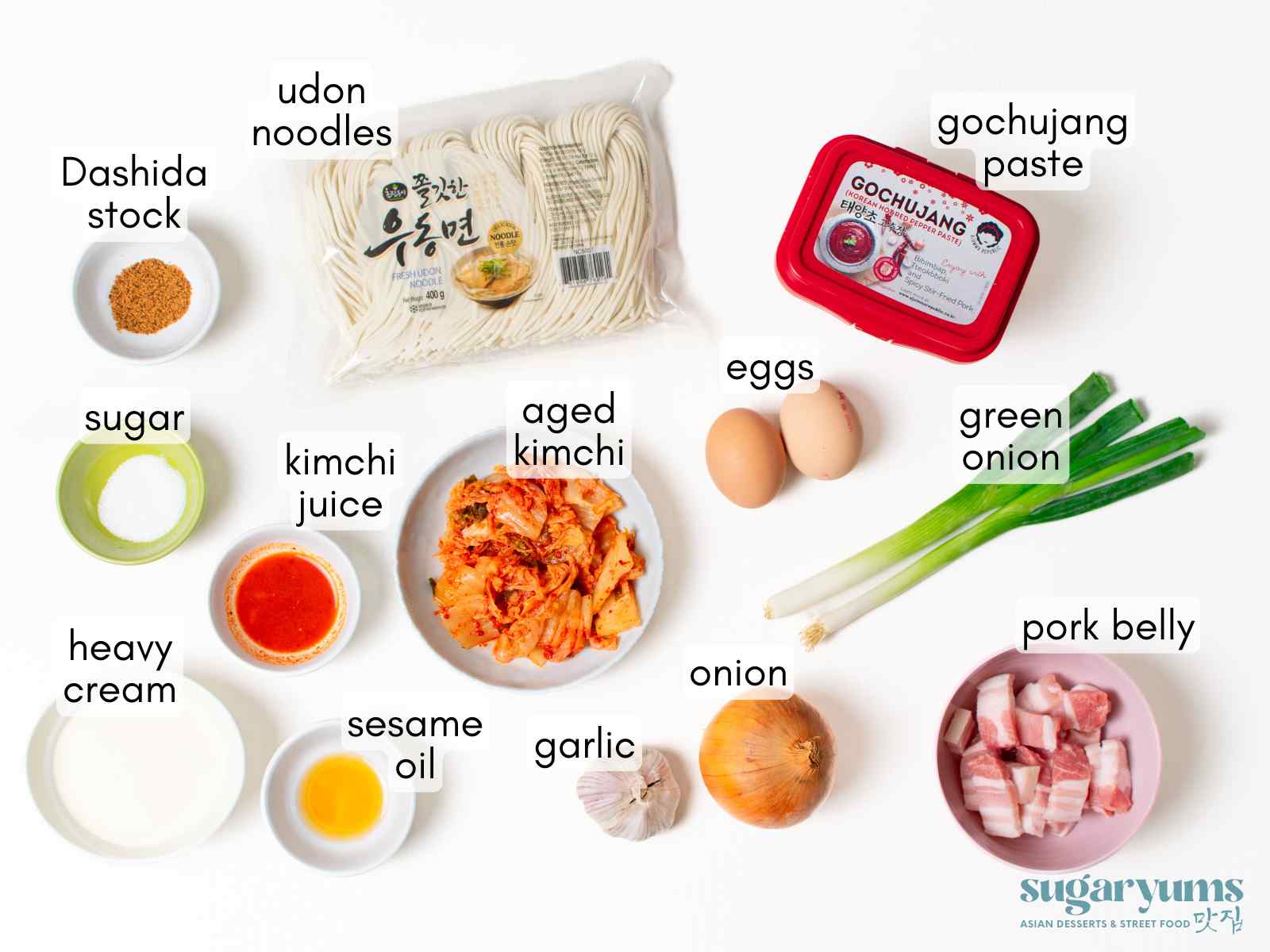ingredients in jars on white background