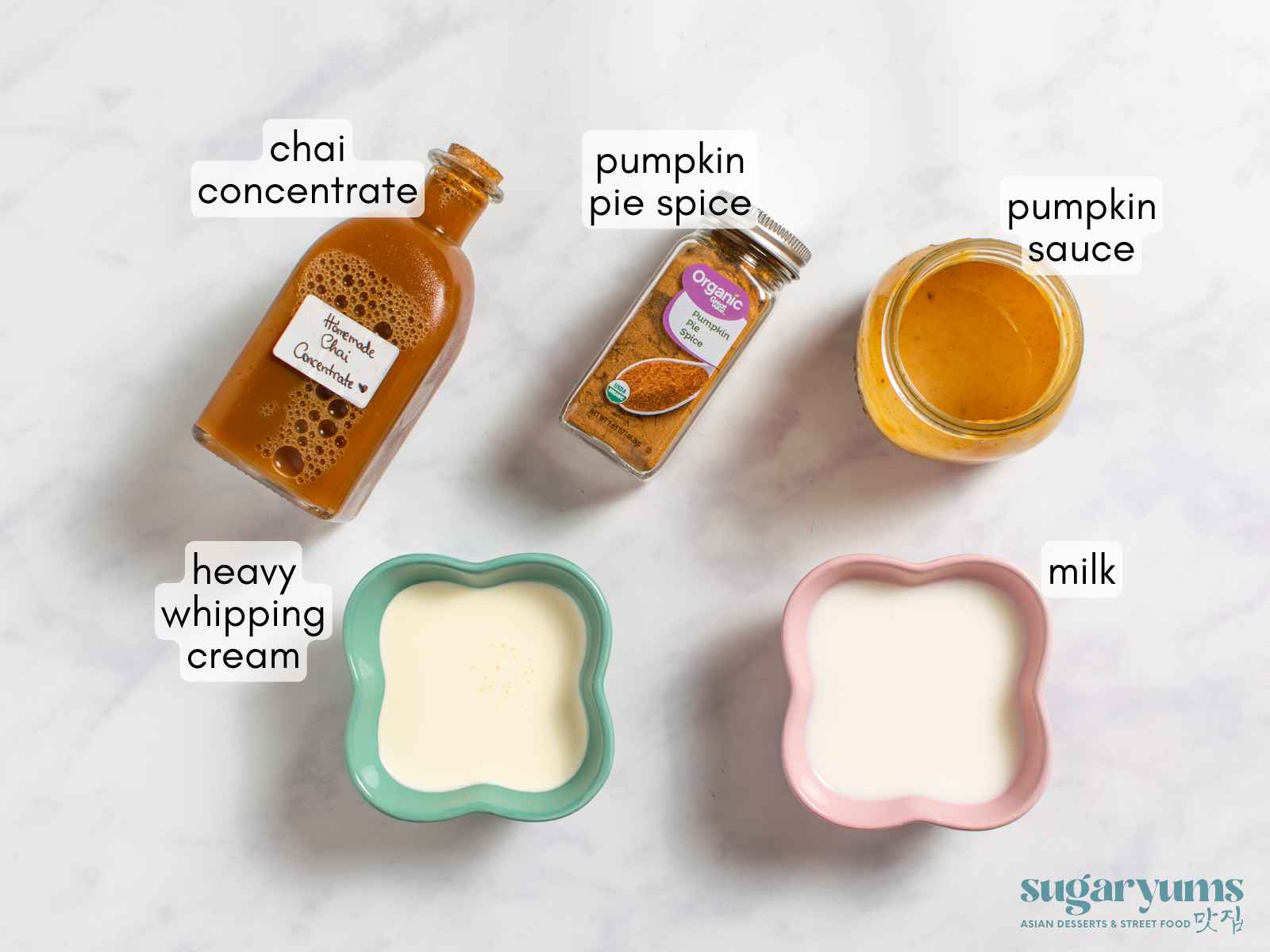 ingredients in bowls and plates on white background