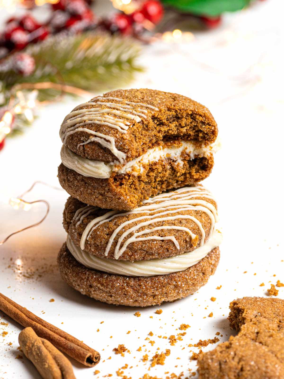 Gingerbread Cheesecake Cookies